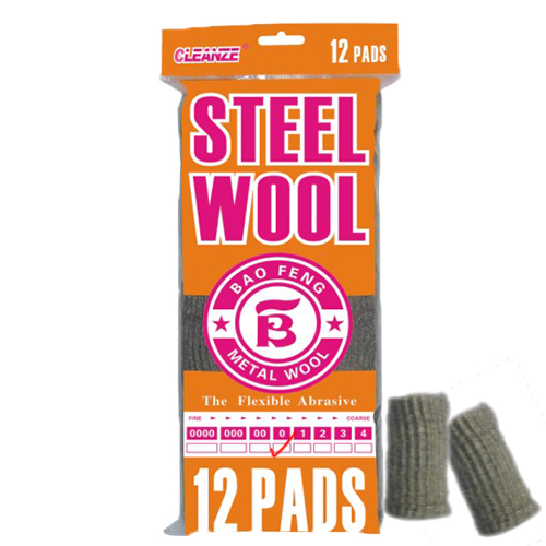 0# Small steel wool roll for cleaning and rust removal in kitchen, bathroom and tool maintenance