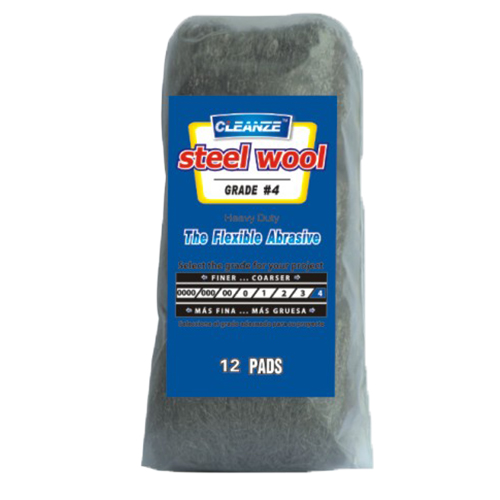 4# Steel wool polishing small pads vigorously scraping, grinding, and stripping off stubborn rust layers