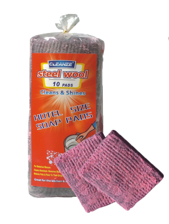 Hotel big size steel wool soap pads (50% dry+50% wet) - Image 2