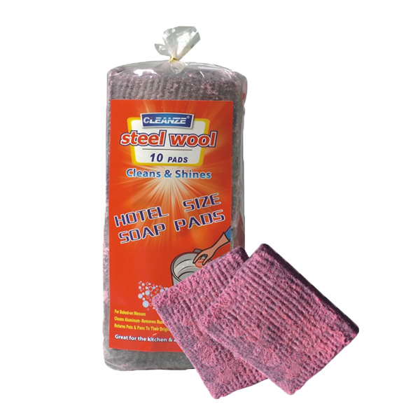 Hotel big size steel wool soap pads (50% dry+50% wet)